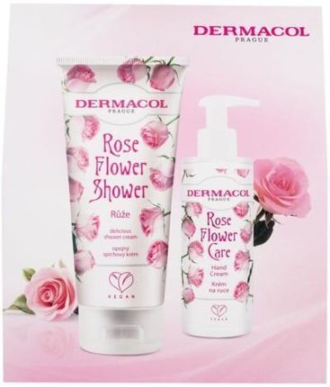 Dermacol Rose Flower Zestaw Krem Pod Prysznic Shower 200ml + Do Rąk Care 150