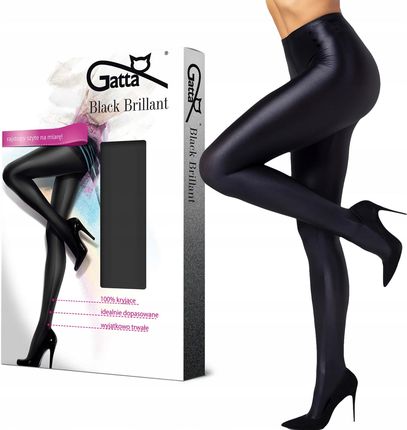 Gatta Black Brillant rajstopy jak legginsy z połyskiem 5/XL