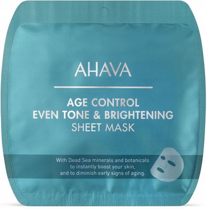 Ahava Age Control Even Tone & Brightening Sheet Mask Rozjaśniająco-Nawilżająca Maska Do Twarzy 17g 