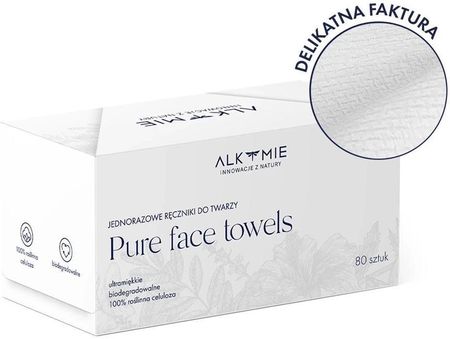 Alkmie Pure Face Towels White Box Jednorazowe Ręczniki Do Twarzy 80szt.