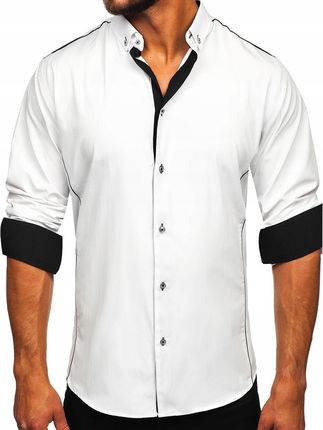 Koszula Męska Biało-czarna 5722-1 ROZMIAR_2XL