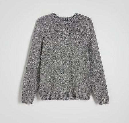 Reserved - Sweter z raglanowym rękawem - Granatowy