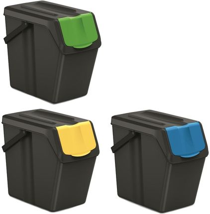 Prosperplast Kosz Na Śmieci Keden Sorti Box - Czarny Recykling (CEN80972)