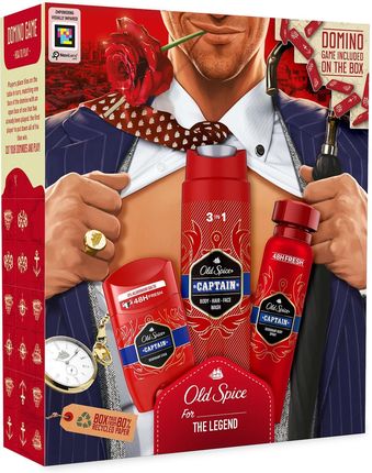 Procter & Gamble Zestaw Old Spice Gentleman Dezodorant Sztyft Captain 50 Ml + Spray 150 Żel Pod Prysznic 250