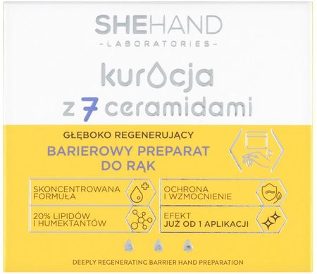 Bielenda Shehand Kuracja Z 7 Ceramidami Głęboko Regenerujący Barierowy Preparat Do Rąk 80 G