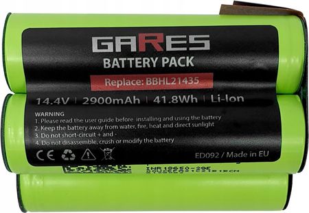 Gares Bateria Akumulator do Bosch BBHL21435 BBHF214G BBHF214R BBH2P14 14,4V 2,9Ah ED0921429BS