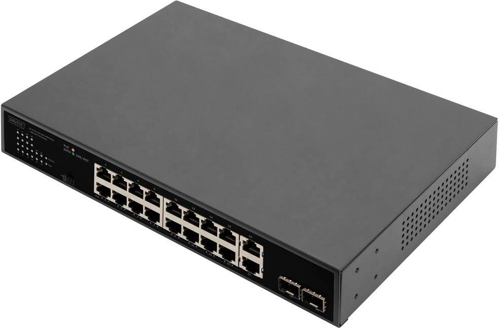 Digitus Switch DN 95358 16 + 2 Porty 10 / 100 / 1000 MBit/s funkcja PoE ...