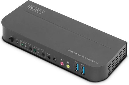 Digitus switch KVM 2 portowy HDMI 4K 60Hz 2xUSB audio IR (DS12874)