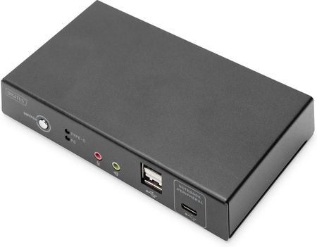 Digitus switch KVM 2 portowy 1xHDMI oraz 1xUSB C 4K 3 0Hz RJ45 (DS12901)