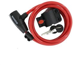 Zdjęcie Zapięcie Rowerowe Spiralne Na Klucz Sahoo Czerwone - Kępice