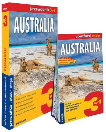 Australia 3w1: przewodnik + atlas + mapa