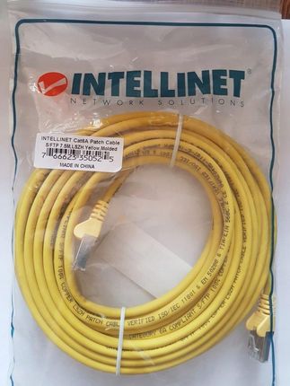 Intellinet Sieciowy Internetowy Pozłacane Styki 7.5M Żółty (350525)