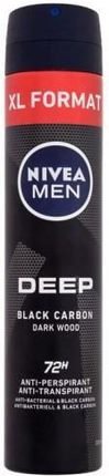 Nivea Men Deep Black Carbon 48H Dezodorant Spray 200 ml