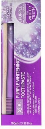 Xpel Oral Care Purple Whitening Toothpaste Zestaw Pasta Do Zębów 100 ml + Szczoteczka Bamboo Toothbrush 1 szt.
