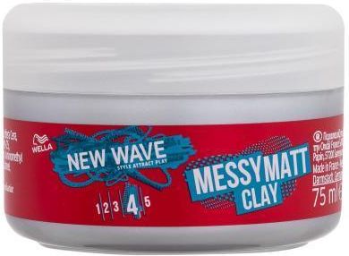 Wella New Wave Messy Matt Clay Glinka Modelująca Z Matowym Wykończeniem 75 ml