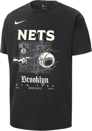 T-shirt męski Nike NBA Max90 Brooklyn Nets Courtside - Czerń