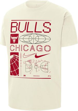 Męski T-shirt Nike NBA Max90 Chicago Bulls - Biel