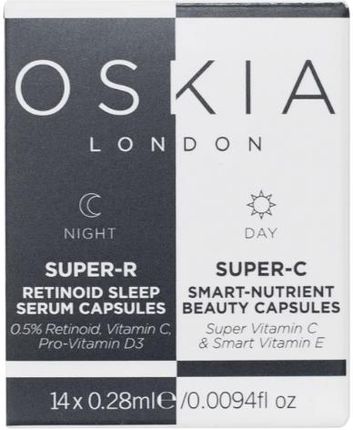 Oskia Super R Retinoid Sleep Serum + C Capsules 2x7Szt.- Nocne Z Retinolem 0,5% Wit. W Formie Kapsułek