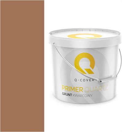 Q-Cover Grunt Kwarcowy Pod Tynk Brązowy Ciepły 15L