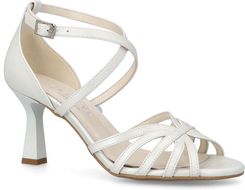 Zdjęcie Skórzane sandałki do tańca - KOTYL 4370 ECRU PERŁOWE - Dąbie