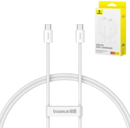 Baseus Superior 2 kabel Type-C USB-C PD QC 3.0 30W 1M (Biały)
