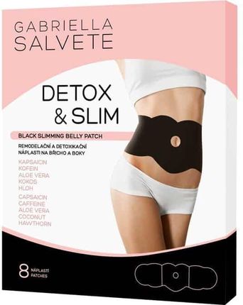 Gabriella Salvete Detox & Slim Black Slimming Belly Patch Wyszczuplenie I Ujędrnienie Plastry Na Brzuch Biodra 8 szt.