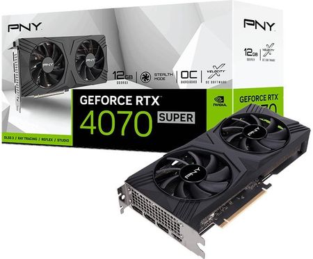Pny GeForce RTX 4070 SUPER 12GB VERTO DUAL FAN OC (KGPNYN4070S12DF)