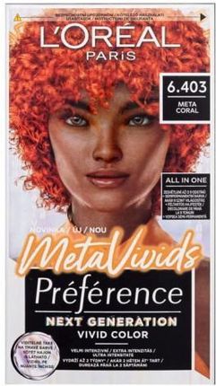 L'Oréal Paris Preference Meta Vivids Semi-Permanentna Farba Do Włosów Odcień 6.403 Coral 75 ml