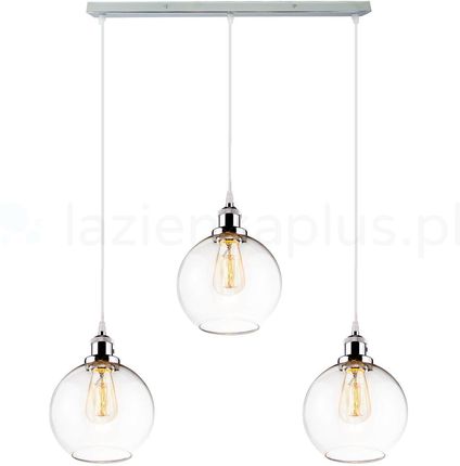 Altavola Design New York Loft Lampa Wisząca Chrom, Przezroczysty (La035Cl3Chrom)