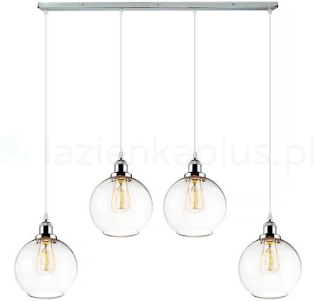Altavola Design New York Loft Lampa Wisząca Chrom, Przezroczysty (La035Cl4Chrommax)