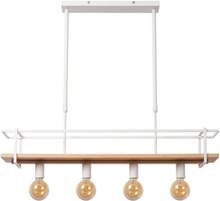 Lucide - Lampa Wisząca Milonga 4Xe27 Biały/Brązowy 21432/04/31 (214320431)