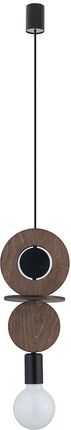 Nowodvorski Lighting - Lampa Wisząca Drops Wood C E27 Czarny/Brązowy (11175)