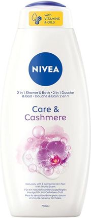 Nivea Care & Cashmere Żel Pod Prysznic I Płyn Do Kąpieli 2W1 750 ml