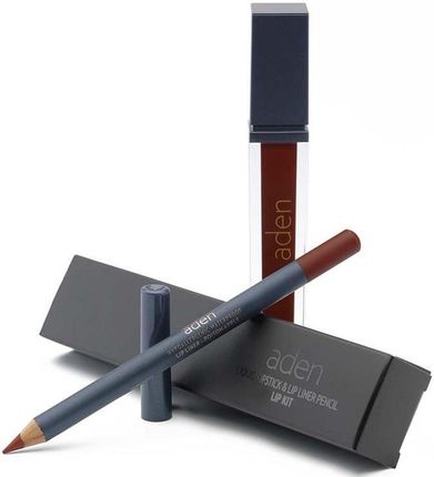 Aden Liquid Lipstick Pomadka + Lipliner Pencil I Konturówka Set Poison Apple 29