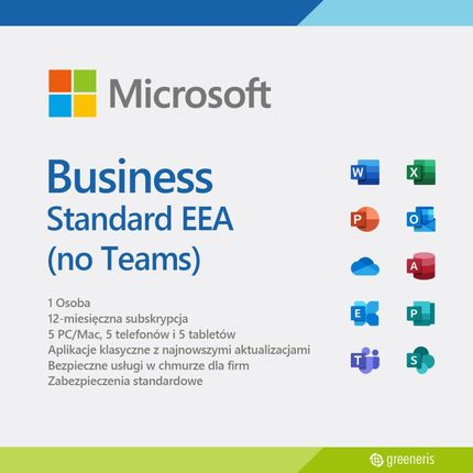 Microsoft 365 Business Standard no Teams NCE CSP - 1 rok (CFQ7TTC0LDPB000F)