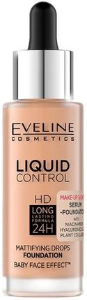 Eveline Cosmetics Liquid Control Hd Matujący Podkład Do Twarzy Z Niacynamidem 055 Honey 32Ml