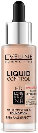Eveline Cosmetics Liquid Control Hd Matujący Podkład Do Twarzy Z Niacynamidem 050 Golden Beige 32Ml
