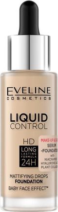 Eveline Cosmetics Liquid Control Mattifying Drops Foundation Podkład Z Niacynamidem W Dropperze 30Ml 015 Light Vanilla