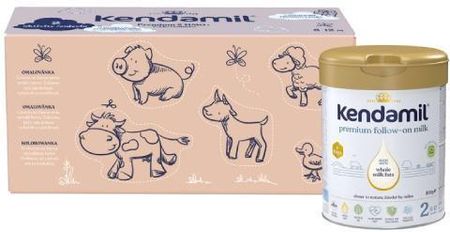 Kendamil Premium 2 HMO+ Mleko następne dla niemowląt po 6. miesiącu, zestaw kreatywny, 3x800g