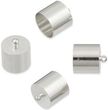Końcówki 8,5mm do wklejania kolor srebrny - 2szt
