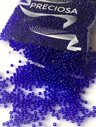 Rocaille 10/0 Czech Seed Beads Transparent Cobalt Col 30100 10g