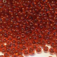 Rocaille 10/0 Czech Seed Beads Transparent Topaz Brown Lined 10g