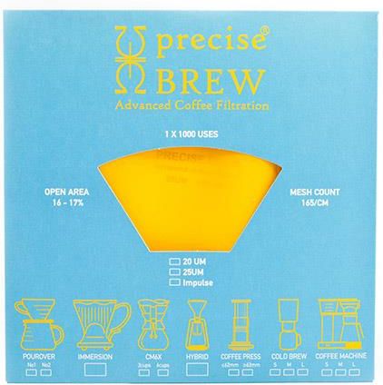 Precise Brew, filtr wielorazowy Aeropress - 20 um, 25 um, Impulse (9 ...