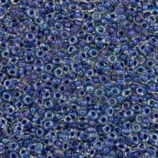 Toho Round 8/0 Inside-Color Luster Crystal/Capri Blue Lined Tr-08-188 10g