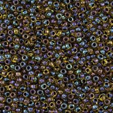 Toho Round 8/0 Inside-Color Rainbow Jonquil/Jet Lined Tr-08-245 10g