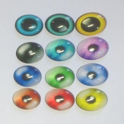 Kaboszon Dragon Eye Szklany 25x18 Oval Mix Color 1szt.