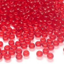 Rocaille 8/0 Czech Seed Beads Transparent Siam Ruby Col 90070 10g