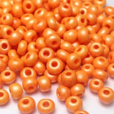 Rocaille 5/0 Czech Seed Beads Chalk Alabaster Salmon 10g