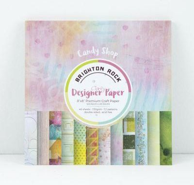 Premium Craft Paper Brighton Rock Candy Shop Collection 20 3x20 3cm 2-Stronny 48szt.