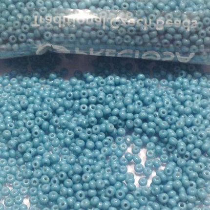 Preciosa Rocaille 11/0 Czech Seed Beads Opaque Blue Turquoise 50g